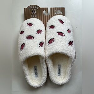 Men's Cream Football Design Slippers
